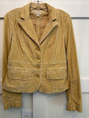 Tommy Hilfiger Women's Tan Stretch Corduroy Blazer